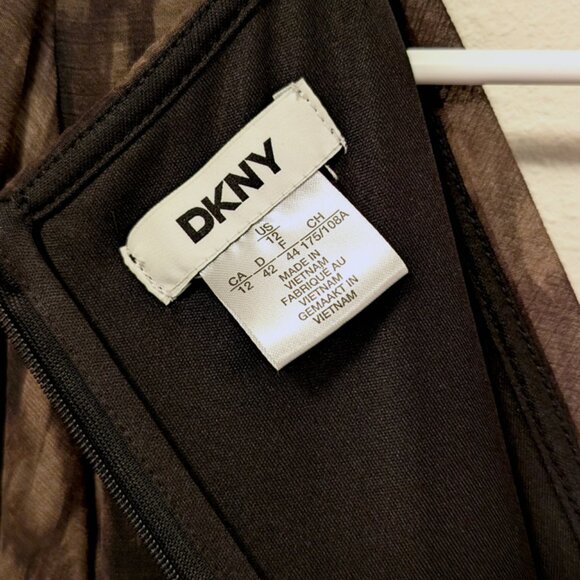 DKNY Womens 3/4 Sleeve Midi Dress with Removable Belt, DKNY Cocktail Dress - Picture 7 of 9